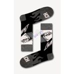 Bidigago Bleach Desenli Unisex Kolej Çorap Gri 36-44