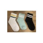 Bidigago Unisex Kolej Çorap 3 Çift YEŞİL- SİYAH SET 36-41