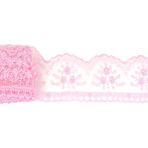 Bidoluhobi Güpür Dantel 8-9 Metre - Bebe Pembe - 5 cm