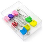 bidoluhobi Plastik Başlı Çengelli İğne Renkli 10'lu 4 cm