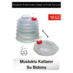 #Bidon Kamp Karavan Piknik Dağcılık Katlanır Su Bidonu 10 Litre Musluklu Akordiyon Su Deposu Bpa Free Taşınabilir Su Tan