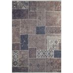 Biecz Kahverengi Patchwork Makinada Yıkanabilir Kaymaz Taban Dijital Makine Baskı Salon Halı-I-Haln-HLN1711-120x250