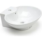 Bien - Harmony Tezgah Üstü Lavabo, Batarya Banklı, Taşma Delikli - TLYNN-802392 - Beyaz