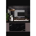 Bien Home 30x60 Cm Siyah Mermer Desenli Kendinden Yapışkanlı Seramik Köpük Banyo WC Kaplama PVC Duvar Paneli