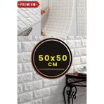 Bien Home 50x50,Cm 0,25 M² Kendinden Yapışkanlı Duvar Esnek Köpük Paneli Sticker 3d Boyutlu Desen Beyaz