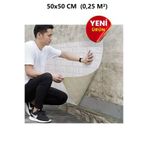 Bien Home 50x50cm(0,25M2) Kendinden Yapışkanlı Beyaz Esnek Sünger Beyaz Tuğla Duvar Kağıdı Paneli Köpük