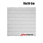 Bien Home Beyaz Kendinden Yapışkanlı Köpük Duvar Kaplama Paneli Tavan Kaplama Köpüğü 70x70cm 0,50m²