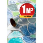 Bien Home Bien Exclusive (50CM X 2MT), 1 M² Cm Vitray Pencere Desen Şeffaf Yapışkanlı Kaplama Pvc Folyo F-63