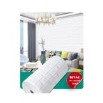 Bien Home Dekoratif Beyaz Kendinden Yapışkanlı Esnek Köpük Duvar Kağıdı Paneli 3d Boyutlu Tuğla Desen