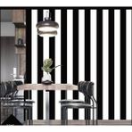 Bien Home Siyah Beyaz Çizgili Duvar Kağıdı (5m²)