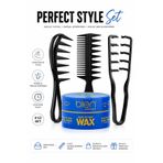 Bien Professional Saç Şekillendirici Mavi Wax Güçlü Tutuş Sağlayan Mucizevi Şekillendirme Tarak Seti