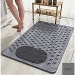 Bienca Masajlı Vantuzlu Banyo Paspası Kaydırmaz & Duşakabin Paspası|Banyo matı-36X70 cm-Antrasit