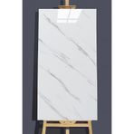 BienHome 30x60 Cm Beyaz Siyah Mermer Desenli Kendinden Yapışkanlı Seramik Köpük Banyo PVC Duvar Paneli-6013