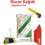 BienHome 4'lü Süper Set Duvar Kağıdı Uygulama Seti YAPIŞTIRICISI-125 Gram Tutkal-Spatula-Plastik Fırça-Falçata