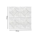 BienHome 70x70cm 0,50M² Beyaz 3d Dekoratif Kendinden Yapışkanlı Köpük Duvar Tavan Kaplama Köpüğü