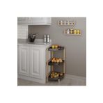Bienwood BİE-7208 Ahşap Köşe 3 Katlı Plastik Raf