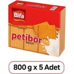 Bifa Petibör Kekse / Petit Beurre Bisküvi 800 gr x 5 Adet - 4 kg