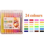 Bifeng Shop 24 Renk Stili Pcs Renkler Resim Kalemi Suluboya Fırçası Kalemler Okul Malzemeleri Kırtasiye Çizim Boyama Kitapları Manga Kaligrafi (Yurt Dışından) - Beyaz - İşaretleyiciler ve vurgulayıcılar - 1
