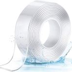 Bifeng Shop 2mm Kalın 3CMX2METRE Stili Daha Kalın Nano Kendinden Yapışkanlı Bant M Posterler Duvar Goblen Dekor Için Çift Taraflı Traceless Silikon Yapışkan Şeffaf Bantlar (Yurt Dışından) - Renkli