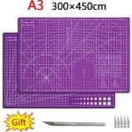 Bifeng Shop A3 Mor Tarzı A2 A3 Renkli Çok Işlevli Pvc Kendi Kendini Iyileştiren Kesme Matı Kesme Tablası Tahta Kesim Kağıt Kesici Bıçağı Dıy Zanaat Araçları Ofis Malzemeleri (Yurt Dışından)