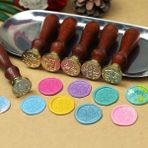 Bifeng Shop Aşk Tarzı Vintage Ahşap Saplı Sızdırmazlık Balmumu Damga Dıy Davetiye Mum Mühür Damga Doğum Günü Düğün Için El Yapımı Sanat Zanaat Zarf Sızdırmazlık (Yurt Dışından) - Renkli - Posta çuvalı - 1