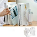 Bifeng Shop Beyaz Stil Basit Kitap Standı Geri Çekilebilir Kitaplık Öğrenci Kitap Klipsi Kalem Tutucu Çok Fonksiyonlu Depolama Rafı Masaüstü Organizasyon Modern (Yurt Dışından) - Renkli - Masa aksesuarları ve düzenleyiciler - 1