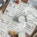 Bifeng Shop Bir Stil Su Geçirmez Plastik Washi Bant Eski Kendinden Yapışkanlı Bant Ingilizce Cümle Maskeleme Karalama Defteri Dergisi Için Temizle Baskılı Etiket (Yurt Dışından) - Renkli