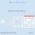 Bifeng Shop E Tarzı Journamm Ack Çiçek Dantel Bloknot Kraft Kağıt Çerçeve Malzemeleri Kolaj Kırtasiye Dıy Scrapbooking Yaratıcı Notlar Kağıt (Yurt Dışından) - White - Defterler ve yazı defterleri - 1