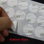 Bifeng Shop GREY40X40MM 80PCS Tarzı Yuvarlak 3m Çift Taraflı Yapışkan Bant Süper Tutkal Kendinden Yapışkanlı Film Ultra Ince Yüksek Yapışkanlı Pamuklu Dıy El Sanatları Sticker Yap (Yurt Dışından)