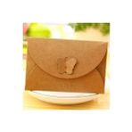 Bifeng Shop Kraft Tarzı (10 Adetlot) 10.5*7 cm Renkli Kelebek Toka Kraft Kağıt Zarflar Basit Aşk Retro Toka Dekoratif Küçük Kağıt Zarf (Yurt Dışından) - Posta çuvalı