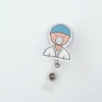 Bifeng Shop No.6 Tarzı Yaratıcı Tıbbi Işçi Rozet Makarası Karikatür Doktor Hemşire Adı Kımlık Kartı Çalışma Kartı Tutucu Rozet Tutucu Aksesuarları Hastane Malzemeleri (Yurt Dışından) - Renkli - Rozet rafları ve aksesuarları - 1
