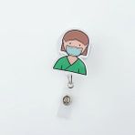 Bifeng Shop No.8 Tarzı Yaratıcı Tıbbi Işçi Rozet Makarası Karikatür Doktor Hemşire Adı Kımlık Kartı Çalışma Kartı Tutucu Rozet Tutucu Aksesuarları Hastane Malzemeleri (Yurt Dışından) - Renkli