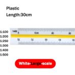 Bifeng Shop PLASTIK-1-500-BÜYÜK Stil cm Metal Üçgen Ölçekli Cetvel Mimari Ölçekli Cetvel Mimarlar Öğrencileri Ressam Mühendisler Için Üçgen Alet (Yurt Dışından) - Renkli
