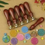 Bifeng Shop Senin Tarzın Için 1 Adet Ahşap Saplı Sızdırmazlık Balmumu Damgası Dekoratif Tebrik Merry Christmas Doğum Günü Davetiyesi Mühür Mumu Damga Dıy El Yapımı Zanaat (Yurt Dışından) - Renkli - Posta çuvalı
