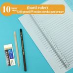 Bifeng Shop Sert CETVEL-10MM Stili Yardımcı Alet Lisansüstü Sınavı Düz Çizgi Özel Cetvel Softhard mm Şeffaf Cetvel Kare Cetvel Malzemeleri (Yurt Dışından) - Renkli