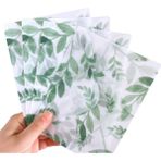 Bifeng Shop Yeşil Stil Ack Dört Mevsim Bitki Sülfürik Asit Kağıt Zarf Eski Suluboya Yağlıboya El Yapımı Zarf Hediye Parti Favor (Yurt Dışından) - Renkli - Posta çuvalı - 1