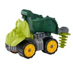 BIG 800055795 Power Worker Mini Dino Triceratops Katlanabilir Parçalı Hazneli Oyuncak Ekskavatör