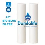Big Blue 20'' Inç Jumbo Boy 5 Micron Sediment Elyaf Spun Filtre