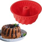 Big Chef 22 cm Büyük Göbekli Silikon Kek Kalıbı, Küre Kek Kalıbı, Yapışmaz Yuvarlak Pişirme Kalıbı