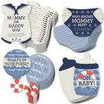 Big Dot of Happiness Ahoy - Denizcilik - 4 Bebek Partisi Oyunu - Her Biri 10 Kart - Anneyi En İyi Knows Anneanne veya Baba Sınavı, Çantanızda Neler Var ve Oh Baby - Gamerific Bundle