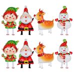 Big Eye Owl 8 adet Noel Walking folyo balon Noel Baba kardan adam ren geyiği elfler Airwalker balon Noel Air Walker parti dekorasyonu