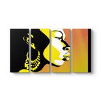Big Lips Tablosu 129 x 70-4 Parçalı