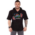 Big Sam Kapşonlu Havlu Antrenman Tişörtü Siyah Big Sam 3267 - 2XL