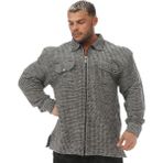 Big Sam Örgü Dokulu Fermuarlı Spor Gömlek Big Sam 5032 - 3XL - Antrasit