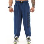 BIG SAM SPORTSWEAR COMPANY Cepli Bol Erkek Eşofman Altı, Oldschool Bol Kesim Spor Salonu Pantolonu, Blue, XXL