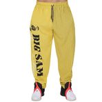 BIG SAM SPORTSWEAR COMPANY Cepli Erkek Eşofman Altı, Erkek Vücut Geliştirme Egzersiz Rahat Tasarım Bol Kas Pantolonu, Sarı, 3XL