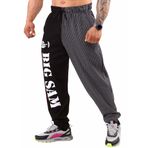 BIG SAM SPORTSWEAR COMPANY Cepli Erkek Eşofman Altı, Erkek Vücut Geliştirme Egzersiz Rahat Tasarım Bol Kas Pantolonu, Siyah, L
