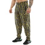 BIG SAM SPORTSWEAR COMPANY Erkek Bol Eşofman Altı Cepli, Vücut Geliştirme Aktif Giyim Konforlu Tasarım Kas Pantolonları, Sarı, XXL
