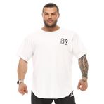 BIG SAM SPORTSWEAR COMPANY Erkek Büyük Boy T-Shirt İnce Kumaş% 100 Pamuk Bez Üst Spor T-Shirt, Beyaz, 3XL