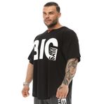 BIG SAM SPORTSWEAR COMPANY Erkek Büyük Boy T-Shirt İnce Kumaş% 100 Pamuk Bez Üst Spor T-Shirt, Siyah-Beyaz, 3XL
